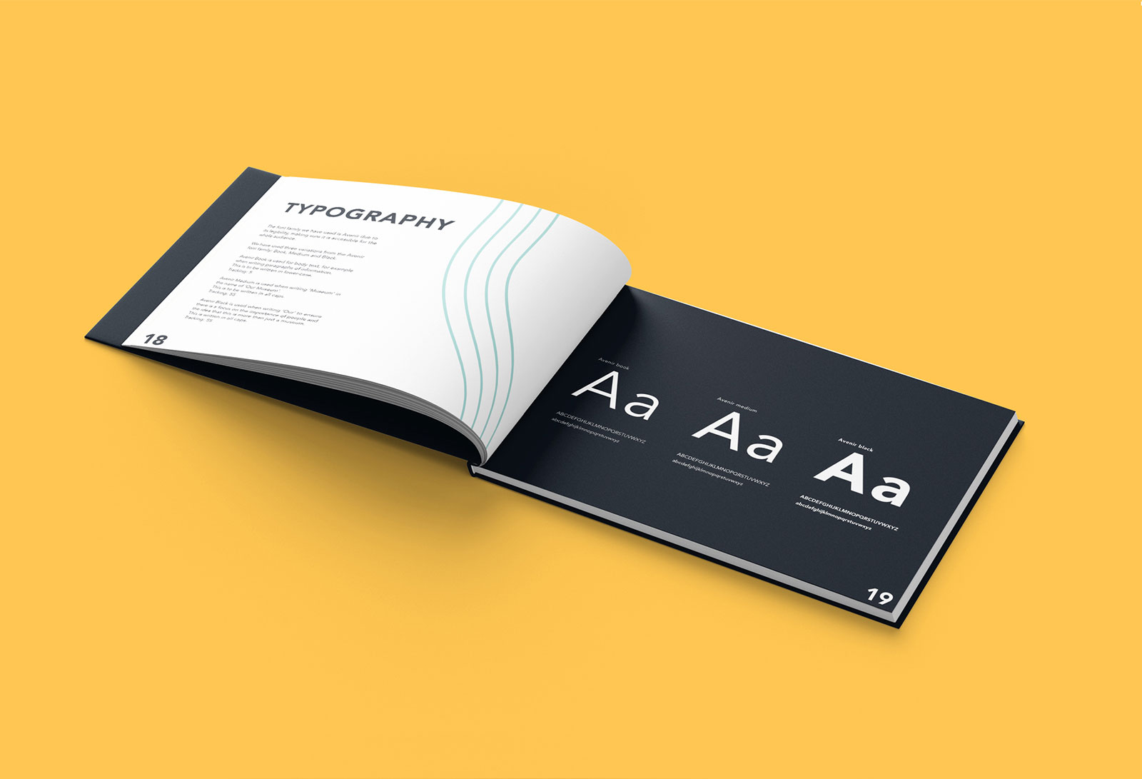 Mockup of brand guidelines